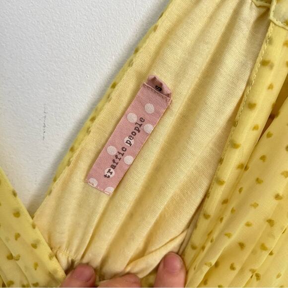 Traffic People Sleeveless Heart Mini Dress Yellow Size S - Picture 8 of 9